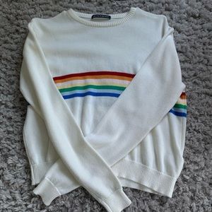 Rainbow Striped Brandy Sweater
